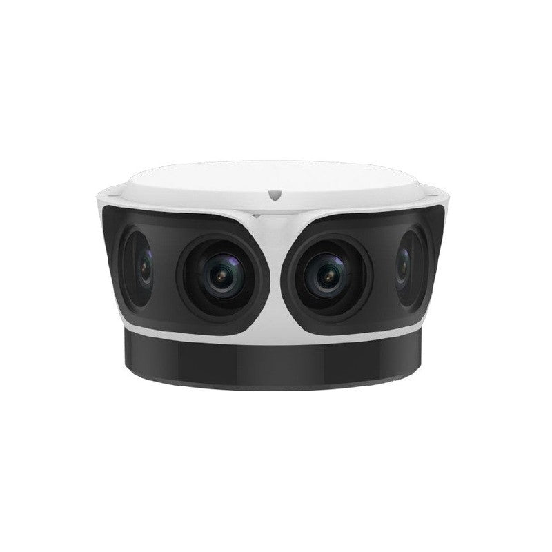 Uniview Pro Series IP Camera White AI 180° Panoramic 4x16mp H.264/5/5+/ Mjpeg Digital Wdr Plastic 4 X 2.8mm Fixed Lens Light Hunter IR 50m POE Ip67 Without Mic Audio In Audio Out 2 X Alarm In 1 X Alarm Out Support Up To 256gb SD 24vdc/ac