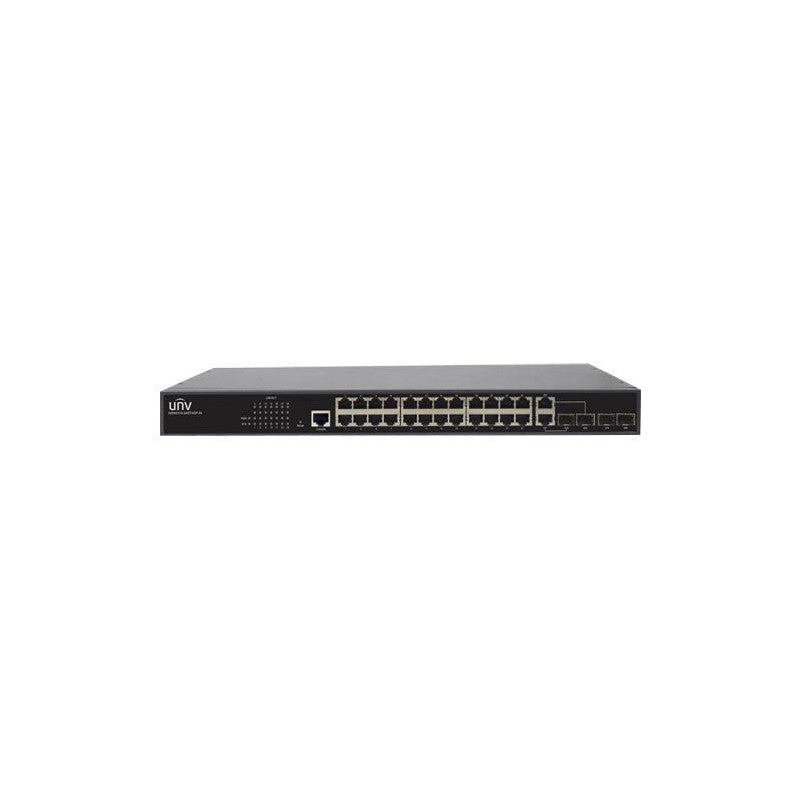 Uniview Unv 24port ( 28p) Gigabit Switch Non-poe Plus 4x 1g Sfp/ Fibre Port 2x1g Uplink Combo L2 Managed Black 240vac