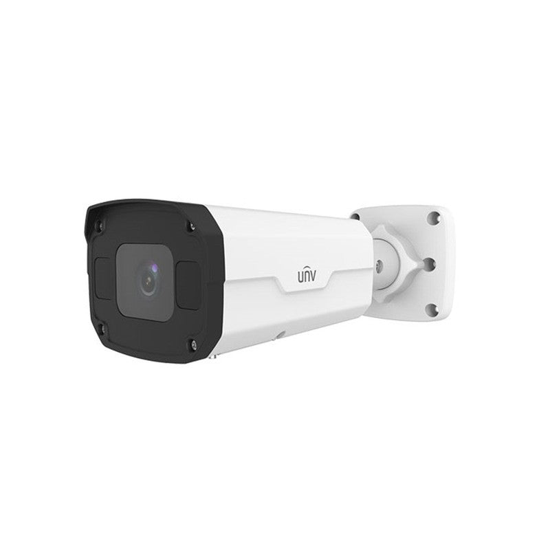 Uniview Prime-i Series IP Camera White AI 2mp/1080p H.264/5/5+/ Mjpeg Bullet 120 Wdr Metal 2.7-13.5mm Motorised Lens 5x Zoom Light Hunter IR 50m POE Ip67 Without Mic Audio In Audio Out 1 X Alarm In 1 X Alarm Out Support Up To 256gb SD Ik10 12vdc