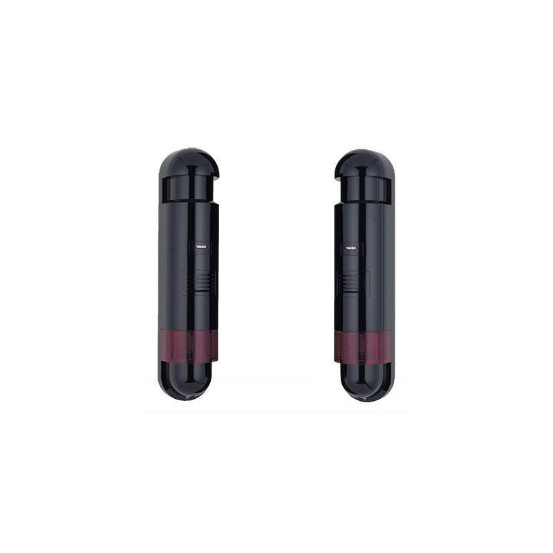 Takex Hardwired IR Beam With Siren Dual With Twin Beam Black 150m Detection Area 1 X N/c & 1 X Spdt With Tamper Flashing/ Solid Red LED Indicators Plastic 10-18vdc