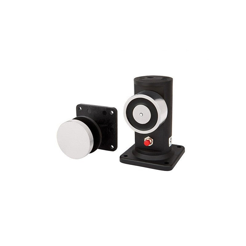 Lox R40 Series Electric Magnetic Door Holder Black/silver Non Monitored 25kg Holding Force Fail Safe (ptl) Floor Mounted No Fire Rating 24vdc