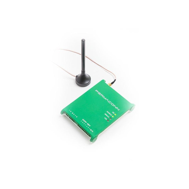 Permaconn Pm24 Single Sim Cat M1 Communicator 3x Aux Input 3x Output 8-15vdc Antenna Install Kit Green