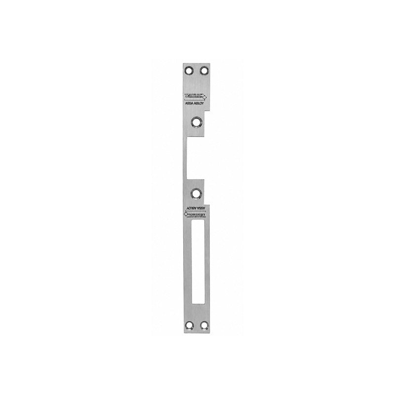 ASSA ABLOY Assa Trimec 210100-528 Uk Sash Din Left Hand Square Corner Stainless Steel Face Plate 251x25mm