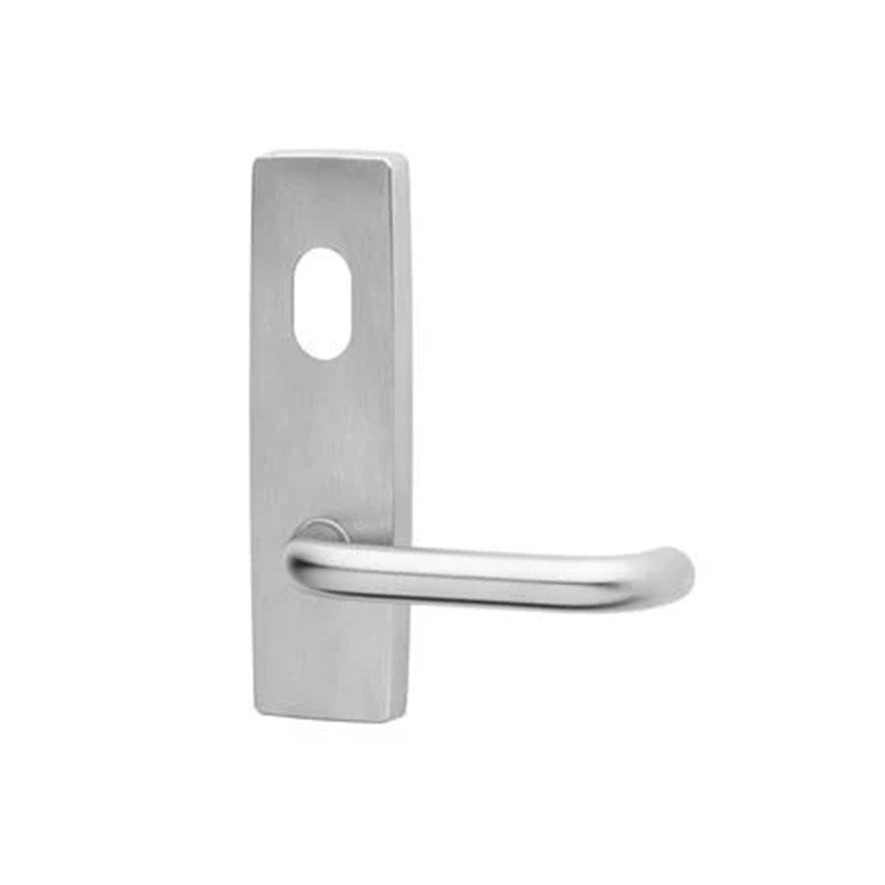 ASSA ABLOY Lockwood 1801/70sc Standard Square End Exterior Plate Cylinder Hole Type 70 Round Lever 32-45mm Door Satin Chrome 166hx48wx12d (mm)