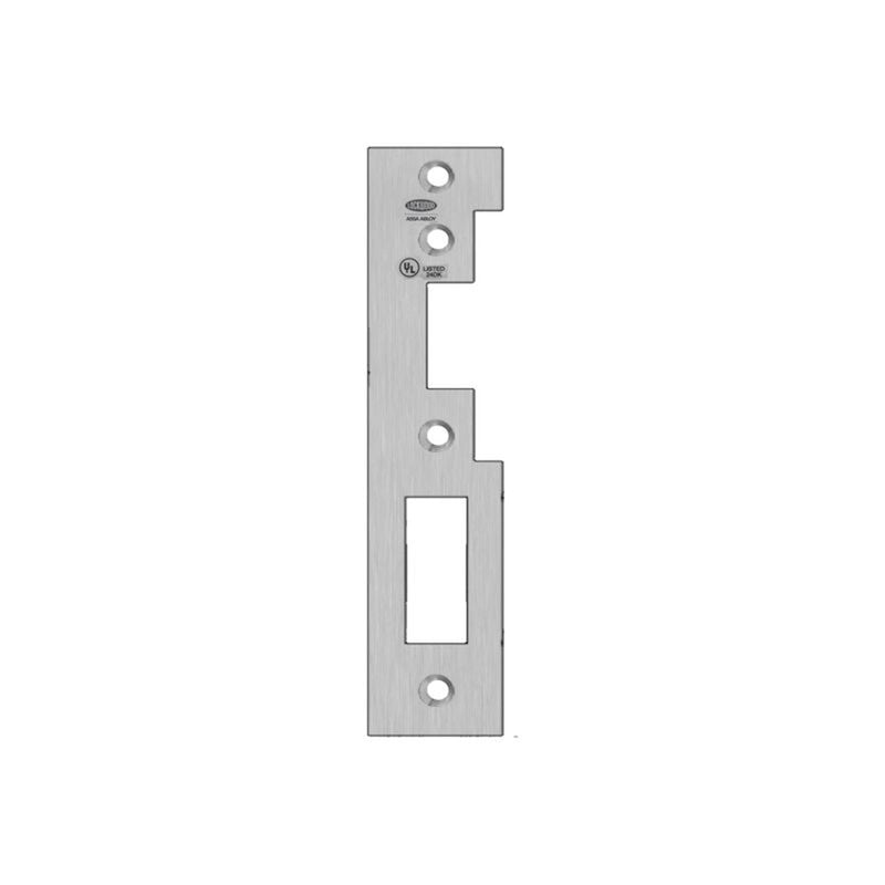 Assa Abloy 219100-538 D-type Euro Sash Strike Plate Rh (din Left) Square Corners Suits Es110 Stainless Steel 209hx31.7w (mm)