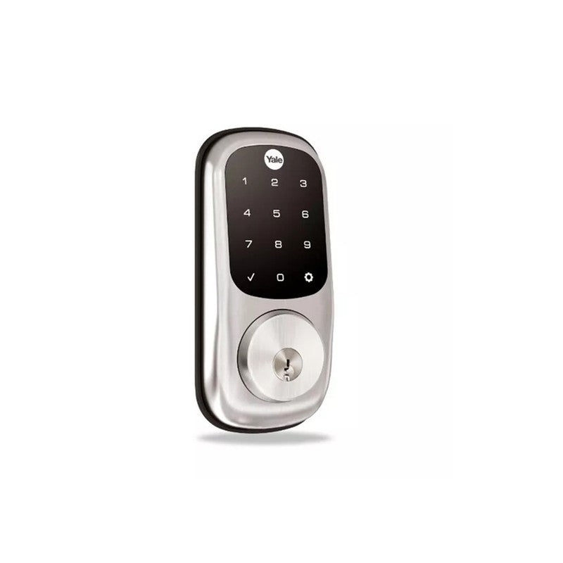 Yale Assa Abloy Yale Standard Electric Smart Digital Deadbolt 60-70mm Backset Silver Door Status Sensor Key Override Battery Powered