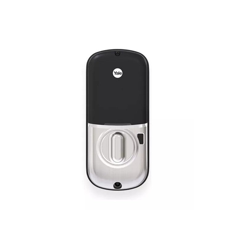 Yale Assa Abloy Yale Standard Electric Smart Digital Deadbolt 60-70mm Backset Silver Door Status Sensor Key Override Battery Powered