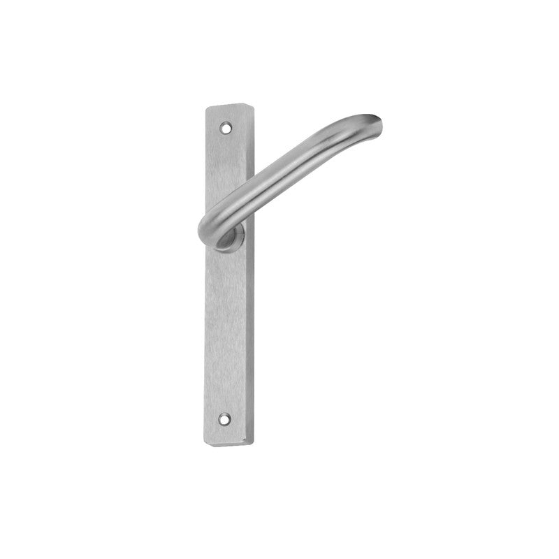 ASSA ABLOY Lockwood Slimline Rectangular Door Plate Suits 3540 Series 70 Lever 45 Deg Satin Chrome
