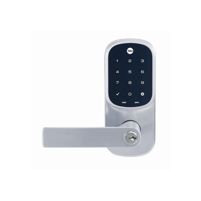 Yale Assa Abloy Yale Standard Electric Wireless Door Lock With Keypad 60-70mm Backset Black/silver Lock Status Sensor Door Status Sensor Key Override No Fire Rating Battery Powered