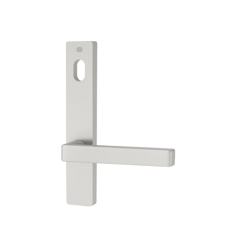 Assa Abloy Lockwood 4811 External Square End Plate With LED Lens Cylinder Hole & 76 Lever Satin Chrome