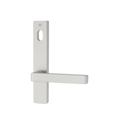 Assa Abloy Lockwood 4811 External Square End Plate With LED Lens Cylinder Hole & 76 Lever Satin Chrome