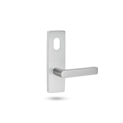 ASSA ABLOY Lockwood 1801 Series Standard Square End Exterior Plate W/cyclinder Hole & Type 59 Square Lever Satin Chrome W/fixing Screw For 32-45mm Door Thickness 166hx48wx12d(mm) Suit 3770 Series Mortice Lock