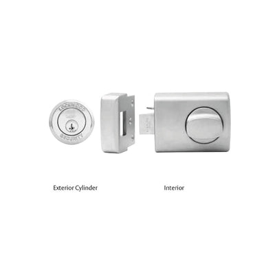 Assa Abloy Lockwood 002-1k1sp Single Cylinder Deadlatch Knob With Timber Frame Strike Satin Chrome Pearl