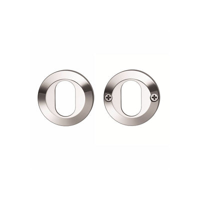 ASSA ABLOY Lockwood 1366/6sc 1360 Series Double Oval Cylinder Escutcheon Kit Through Fix Satin Chrome Brushed