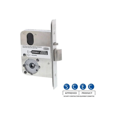 Assa Abloy Lockwood 3570 Series Standard Mechanical Deadlatch Mortice Lock 60mm Backset Silver Non Monitored Recessed Mount Scec Rated 4 Hour Fire Rating
