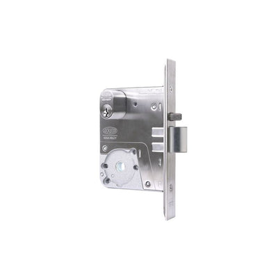 Assa Abloy Lockwood 3770 Series Standard Electric Nightlatch Primary Lock 60mm Backset Silver Non Monitored Key Override Recessed Mount 4 Hour Fire Rating