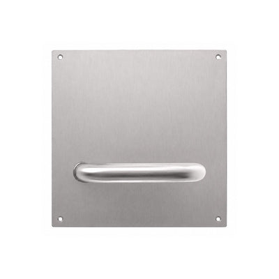 ASSA ABLOY Lockwood 20105nn/96lss Artefact Square Corner Plate Door Furniture 96 Lever Suits 3770/3570 35-45mm Satin Stainless Steel 162hx162lx2d (mm)