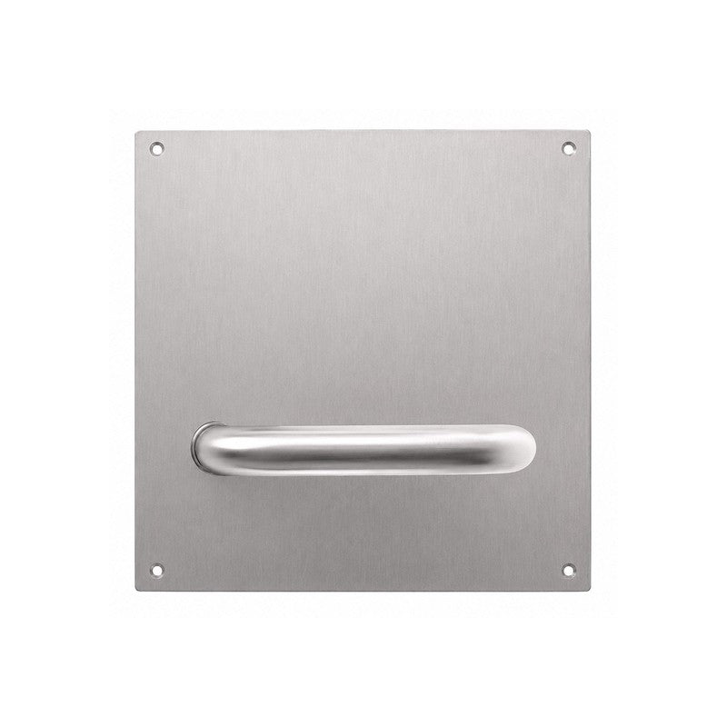 ASSA ABLOY Lockwood 20105nn/96lss Artefact Square Corner Plate Door Furniture 96 Lever Suits 3770/3570 35-45mm Satin Stainless Steel 162hx162lx2d (mm)
