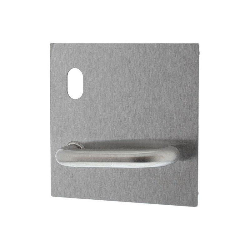 Assa Abloy Lockwood 20001na Artefact 200 Series Square Corner Plate External Lever Furniture Cylinder Hole 96 Lever Satin Stainless Steel 35-45mm 162hx162lx2d (mm)